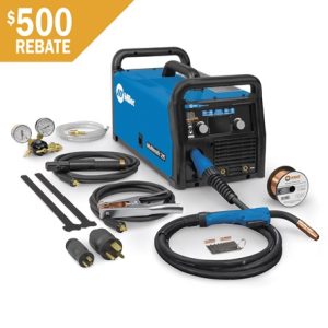 Miller multimatic 215 with build with blue rebate